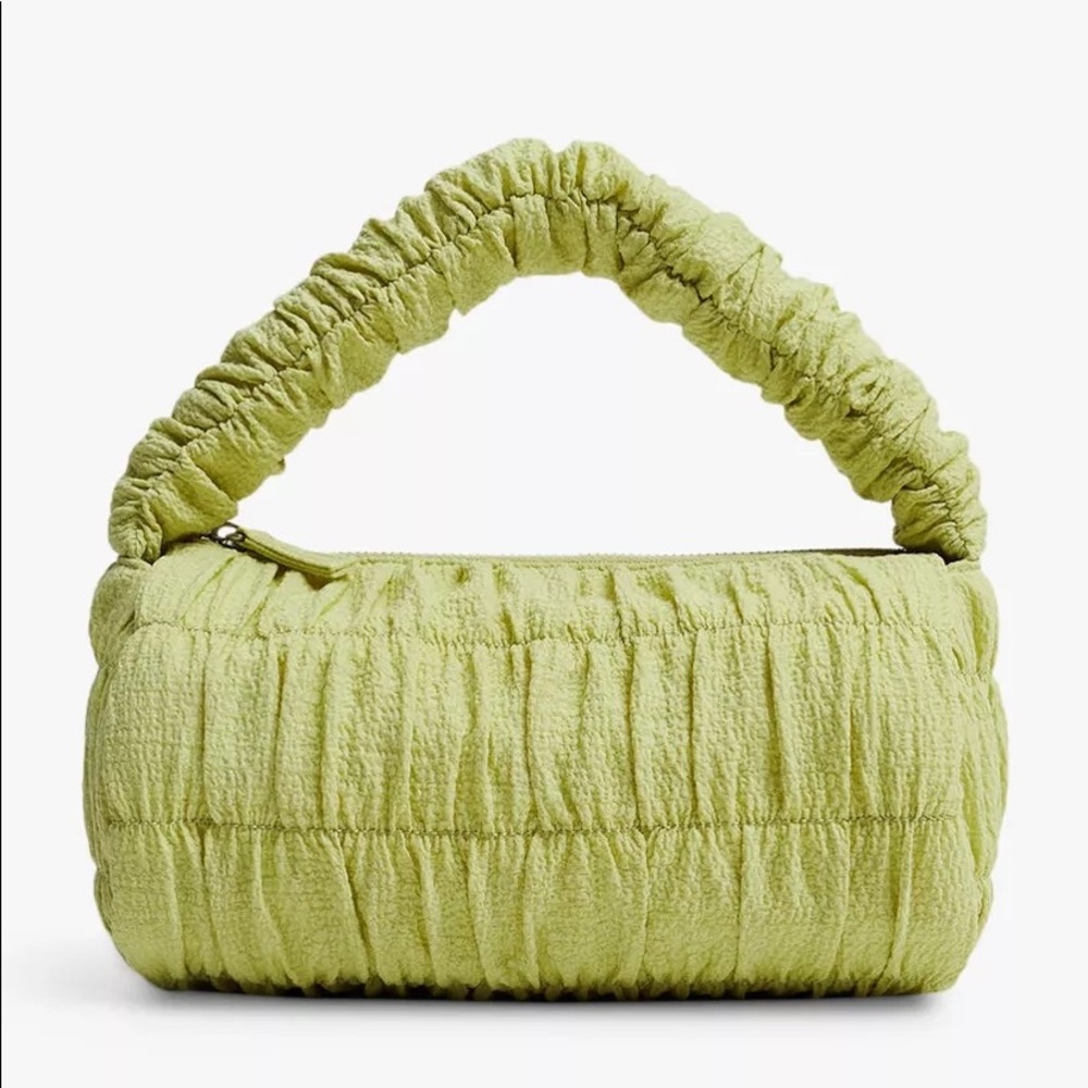 Mango Green Ruched Bag